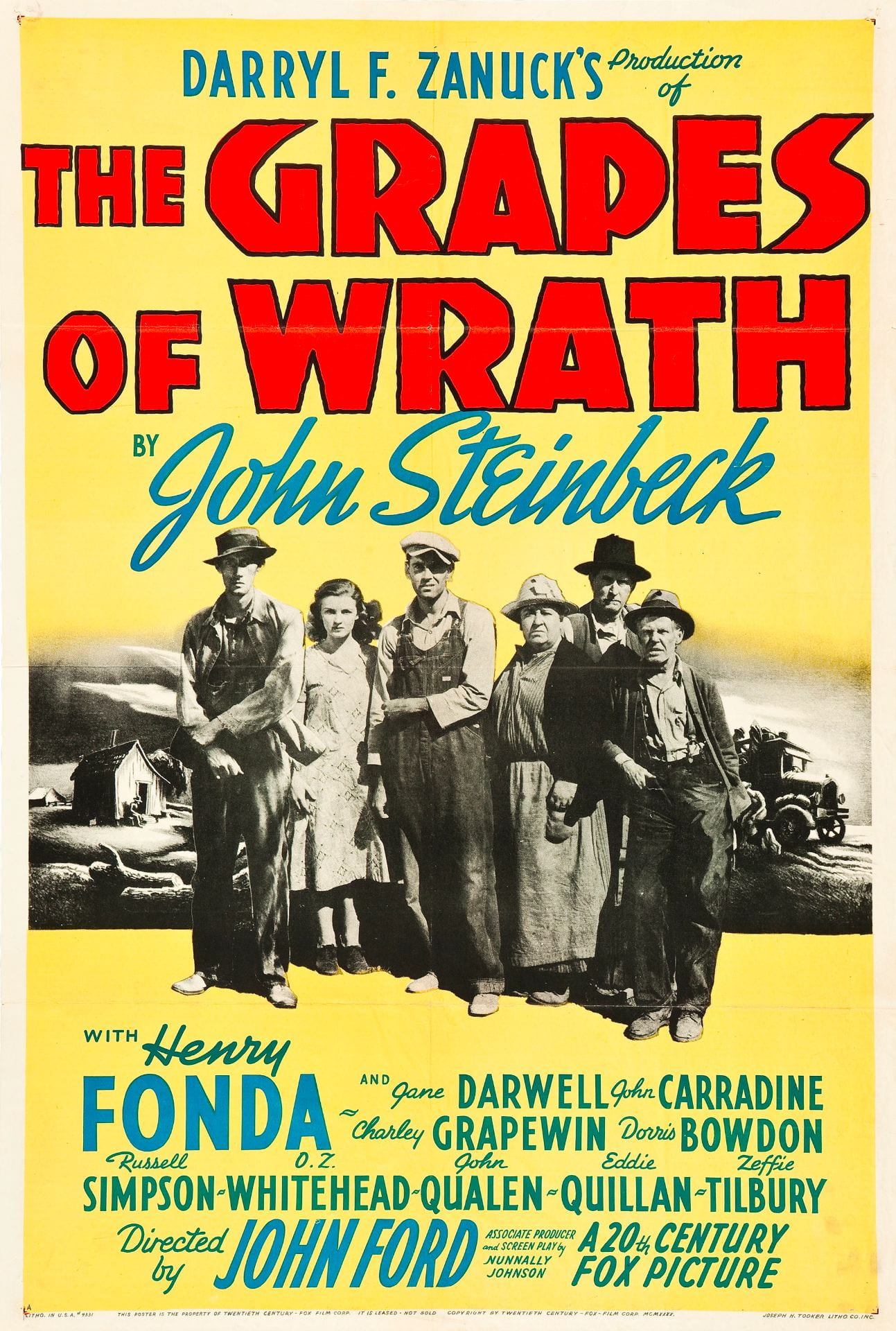 Movie poster of "Grapes of Wrath"